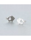 Ruifan 925 Sterling Silver biżuteria moda śliczne małe 1.2 cm X 0.75 cm puste serce świnia kolczyki ze sztyftem na prezent dla d