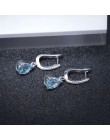 Klejnotu balet naturalne błękitny Topaz kolczyki oryginalne 925 Sterling Silver grzywny biżuteria 7x10mm spadek kolczyk dla kobi