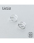 LicLiz 2019 nowych moda 925 Sterling Silver wiosna kształt Hoop kolczyki dla kobiet wiosna otwarte kolczyki Twisted kolczyki do 