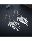 925 Sterling Silver Tassel Dangle kolczyki dla kobiet długie koło kolczyki z metalicznym kije ze srebra próby 925 biżuteria (Lam