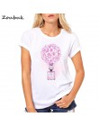 2018 lato koszulka damska na co dzień pani Top Tees moda Tshirt odzież marki T koszula kobiety kwiat perfumy drukowane topy Tees