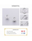 INZATT OL geometryczne okrągłe cyrkon stadniny kolczyki prawdziwe 925 Sterling Silver dla kobiet Party Fine Jewelry moda urok ak