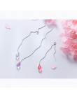 INALIS nowy S925 Sterling Silver dopasowanie/kolczyki punktowe Pendientes Mujer kobiet Waterdrop kryształ spadek kolczyki długie