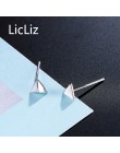 LicLiz 925 Sterling Silver stadniny kolczyki dla kobiet Moda trójkąt projekt kolczyk biżuteria Bijoux Pendiente de Mujer Moda LE