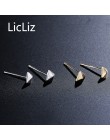 LicLiz 925 Sterling Silver stadniny kolczyki dla kobiet Moda trójkąt projekt kolczyk biżuteria Bijoux Pendiente de Mujer Moda LE