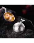 Lotus zabawy majątek 925 Sterling Silver naturalne powłoki ręcznie robiona biżuteria aromat Wintersweet Dangle kolczyki dla kobi