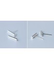 Małe mody 925 Sterling Silver prosto Bar/kij stadniny kolczyki Piercing pionowy pasek prezent dla mężczyzn kobiet geometryczne G