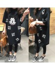 Limiguyue XL-5XL runway T shirt z krótkim rękawem na co dzień mickey cartoon drukuj kobiety T shirt femme topy oversize czarna k