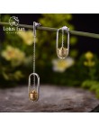 Lotus zabawy majątek 925 Sterling Silver ręcznie grzywny biżuteria kreatywny młotek pamięci Ram projekt Dangle kolczyki dla kobi