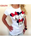 CDJLFH Tshirt moda kobiety lato T Shirt krótkie drukowane topy Kawaii koszulka 2018 Sexy śmieszne Feminino koszulki Camiseta Fem