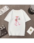 Cute Cartoon drukuj kobiety koszulka wiosna lato nowy krótki rękaw O szyi bawełna elastan T shirt Femme luźne kobiet topy