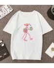 Cute Cartoon drukuj kobiety koszulka wiosna lato nowy krótki rękaw O szyi bawełna elastan T shirt Femme luźne kobiet topy