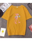 Cute Cartoon drukuj kobiety koszulka wiosna lato nowy krótki rękaw O szyi bawełna elastan T shirt Femme luźne kobiet topy