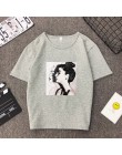 Nowy koreański druku ulzzang z krótkim rękawem kobiet T-shirt kobiet luźne najniższy T-shirt plus size Femme dziewczyny WNVTX12