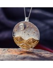 Lotus zabawy majątek 925 Sterling Silver Handmade naturalne Fine Jewelry światło księżyca projekt wisiorek bez łańcucha acessóri