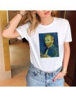 Nowych kobiet T koszula Van gogha sztuki obraz olejny krata druku śliczne Plus rozmiar kobiet T-shirt na co dzień Harajuku koszu