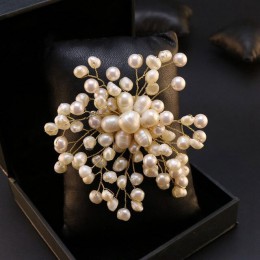 GLSEEVO naturalne wody słodkiej perła baroku płatek śniegu broszki dla kobiet Party broszka ślubna szpilki luksusowe Handmade bi