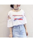 Harajuku plus rozmiar lato bluzki dla kobiet 2018 O-neck koreański styl kobiety koszule casual streetwear kobiet t koszula odzie