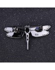 GEM'S balet 1.05Ct naturalne kwarc dymny Pin broszka Fine Jewelry 925 Sterling silver Handmade Dragonfly broszki dla kobiet