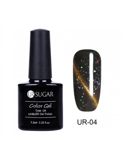 UR cukier 7.5 ml Cat Eye żel do paznokci polski 3D żel magnetyczny UV lakier kameleon holograficzny brokat żel Soak Off lakier ż