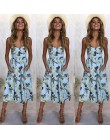 Sexy V Neck Backless kwiatowy lato plaża sundress sukienka kobiety 2019 biały Boho w paski przycisk słonecznika Daisy Party suki