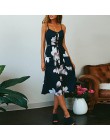 Sexy V Neck Backless kwiatowy lato plaża sundress sukienka kobiety 2019 biały Boho w paski przycisk słonecznika Daisy Party suki