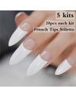 24 sztuk/zestaw biały francuski Manicure pół tipsy przezroczysty kwadratowy francuskie paznokcie DIY przedłużenie paznokci końcó