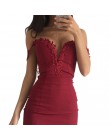 Kenancy projektant kobiet letnia sukienka koronowa z dekoltem typu sweetheart Slim Bodycon Party Clubwear Sexy kobieta Mini suki